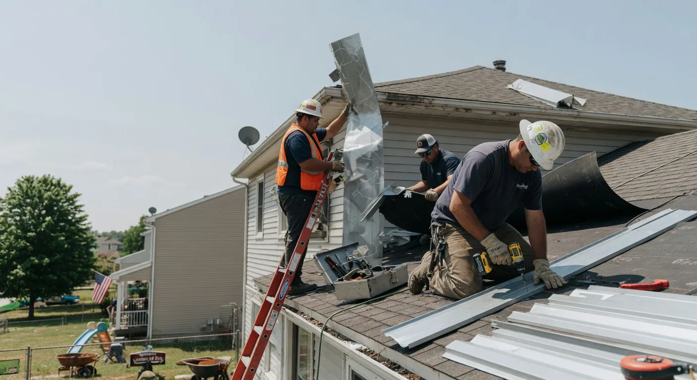 Storm Damage Metal Roof Repair in Franklinville, NY